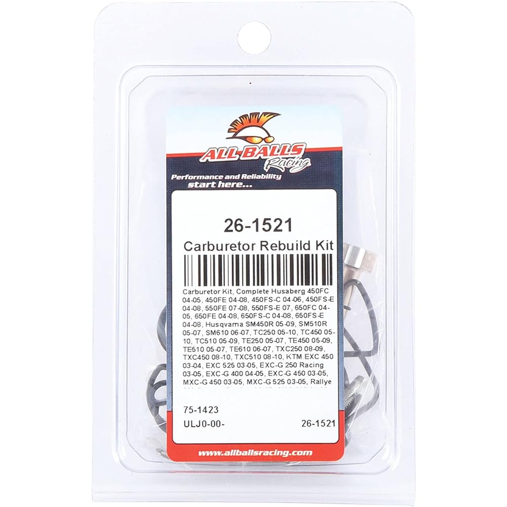 All Balls Racing 26-1521 Carburetor Kit Husaberg FC 450 C 2004-05 FS 450 C 2005-06 FS 450 E 2004-2008 FS 550 E 2007 FS 650 C 2004 -2008-20FS 650 E 2004-2008