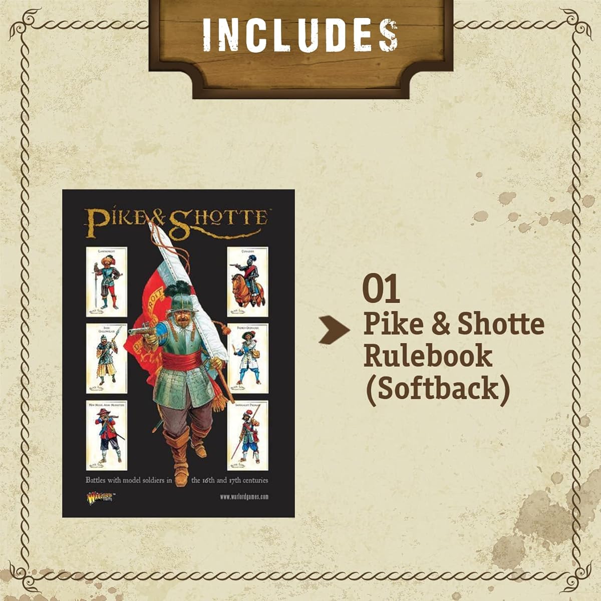 Wargames Delivery Warlord Games Pike & Shotte - Rulebook (Softback) 28mm Miniature Base Breakthrough Miniature Military Soldier Rulebook for Miniature Warfare and Model Warfare