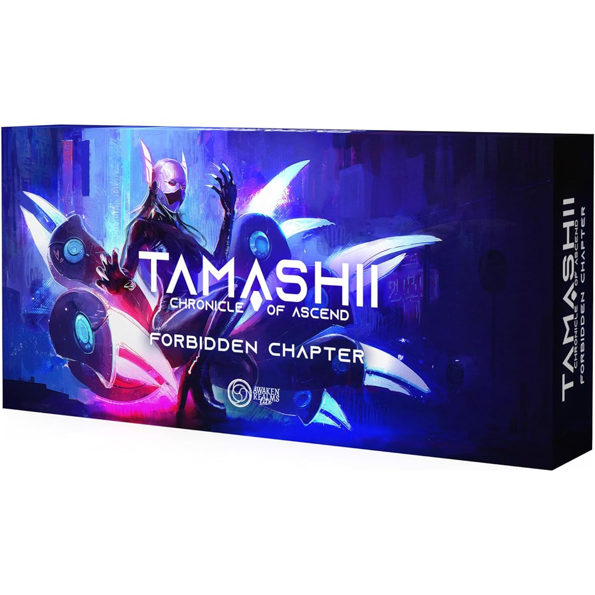 Tamashii: Chronicles of Ascension Forbidden Chapter Expansion - Unlock the secrets of the Forbidden Realm Sci-Fi Strategy Game Ages 14+ 1-4 Players Play Time 45-90 Minutes Made by Awaken Realms