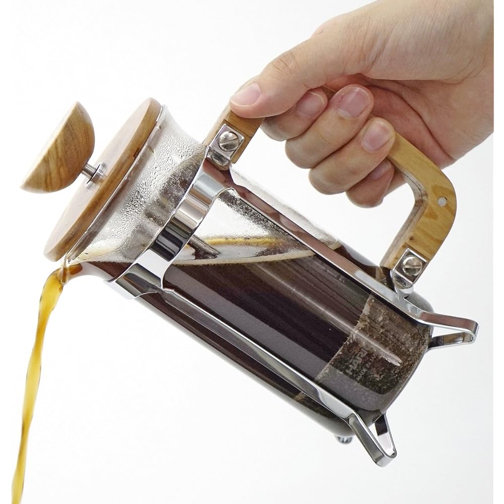 HARIO Cafe Press Wood Coffee & Tea Press for 2 People CPSW-2-OV Multi