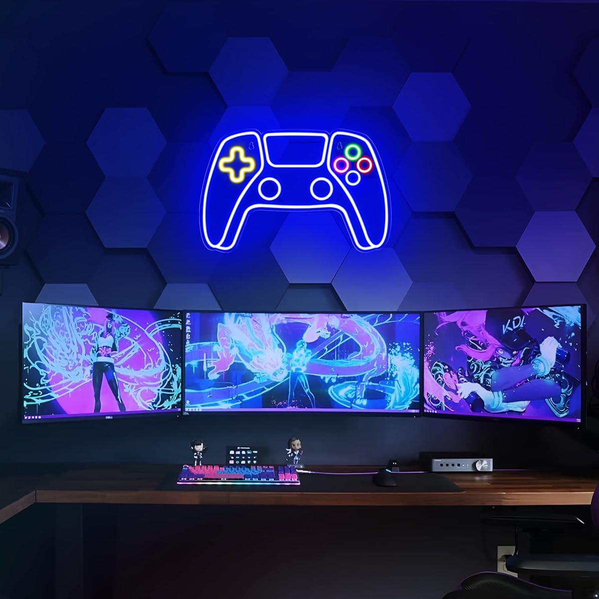 Kavaas Gamer Neon Sign, Neon Controller Sign for Game Room Decor - Teen Boys Room Decor LED Gaming Neon Sign Gaming Wall Decor - Best Gamer Gifts for Teen Boys and Kids