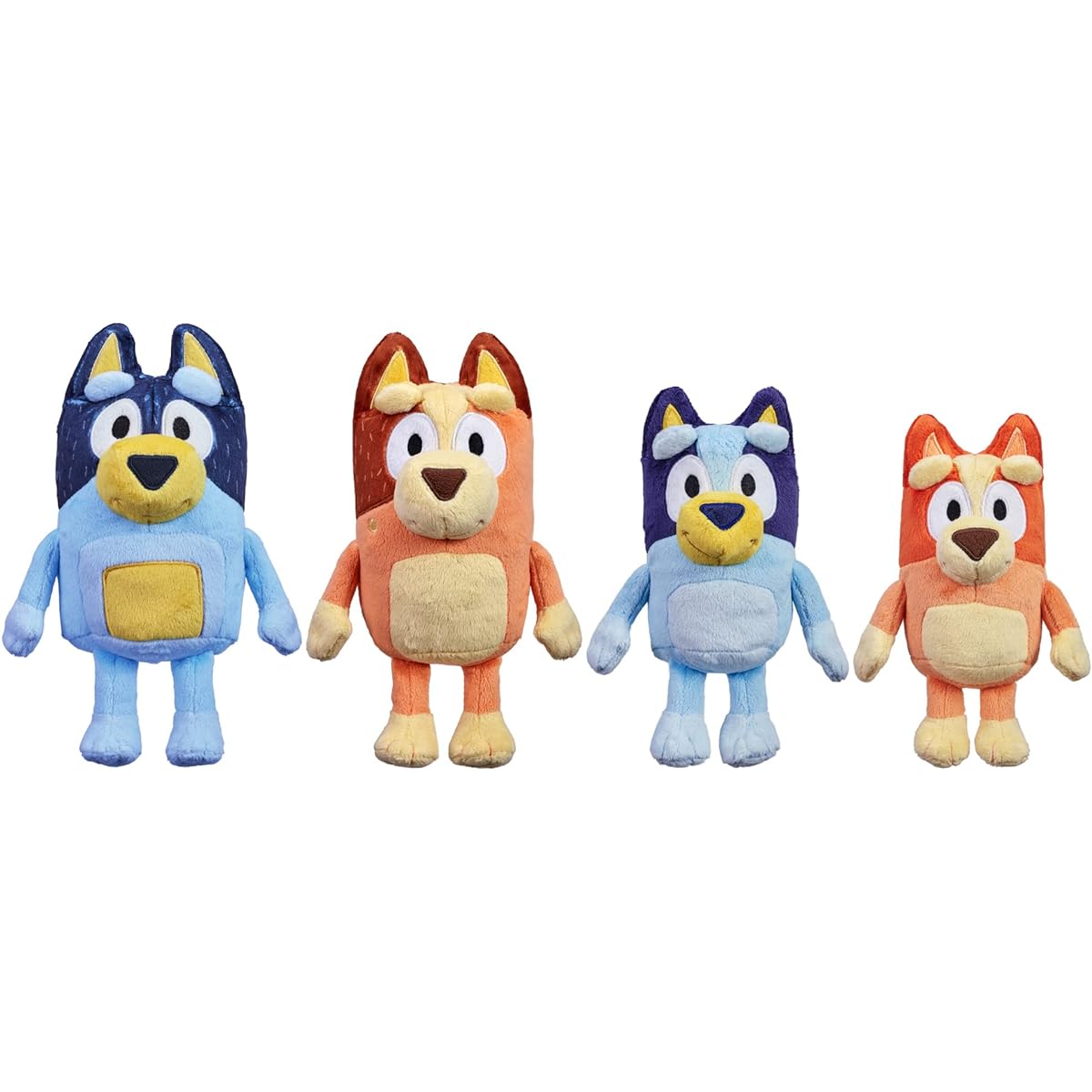 Bluey Heeler Family Plush Set 4 Plush 7-8" Figures | Exclusive