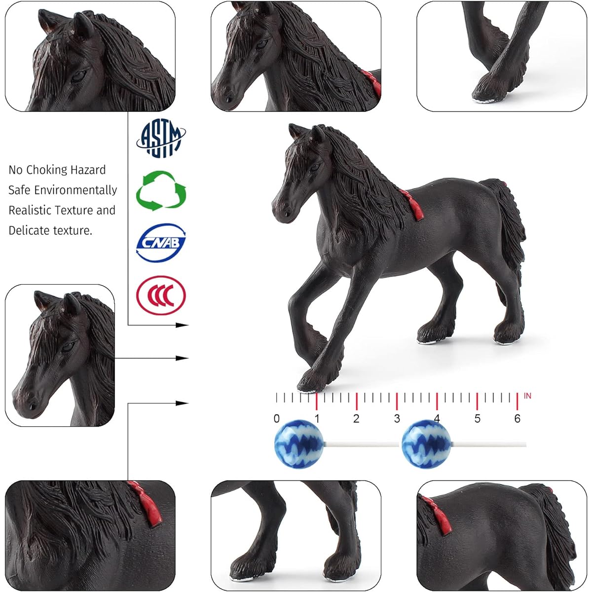 Horse Toys for Girls 5pcs Horse Figurine Set Plastic Toys for Boys Realistic Collection Horse Mare Farm Animals Gifts for Kids Toddlers Ages 3 4 5 6 7 8
