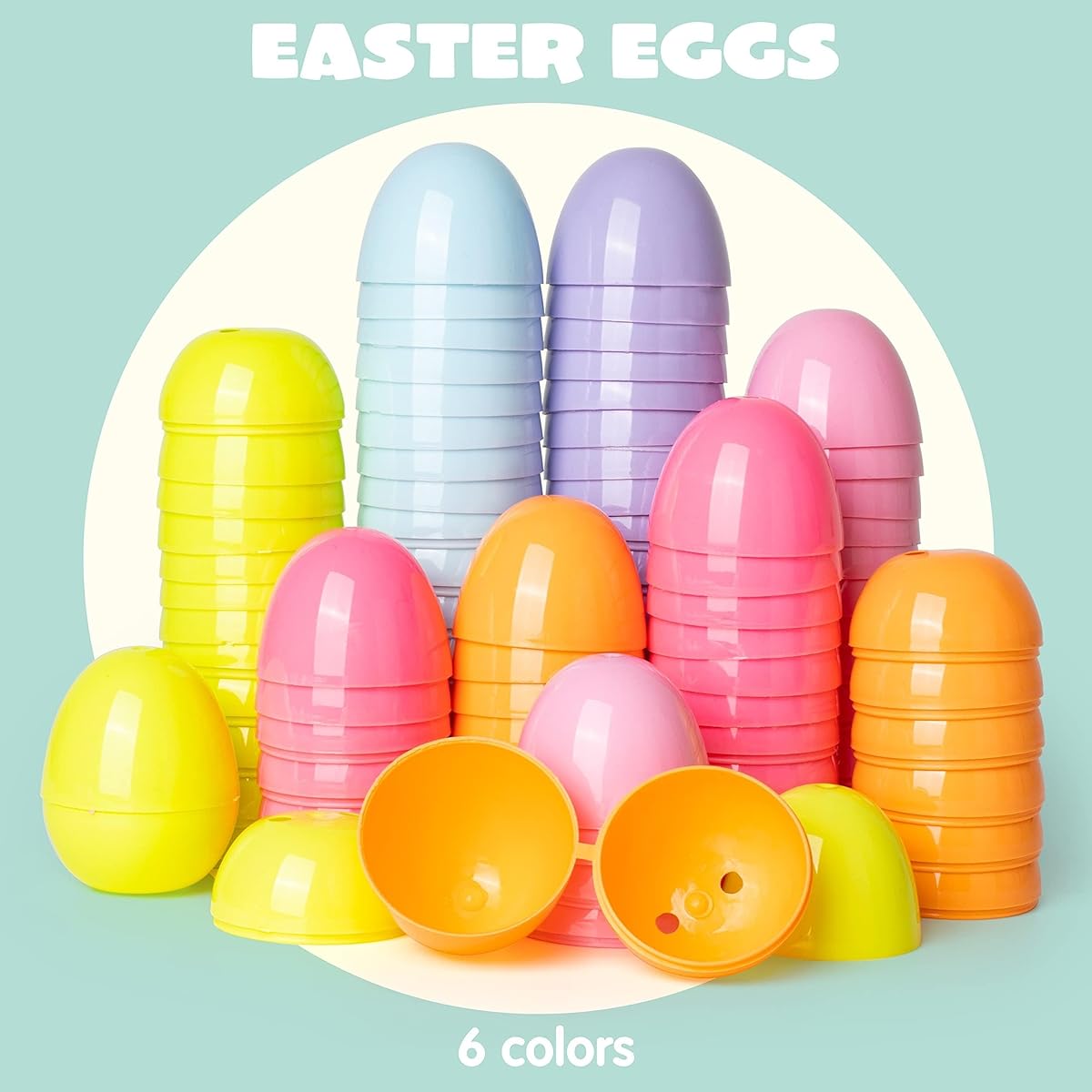2.3 inch pastel eggs, 288 pieces