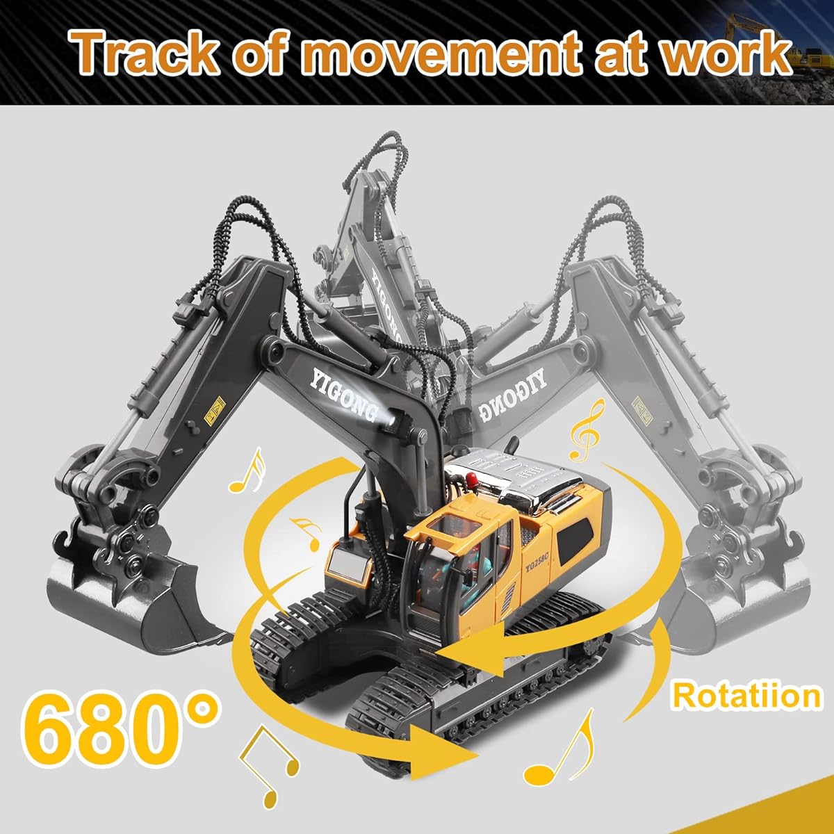 Dwi Dowellin Remote Control Excavator Toy