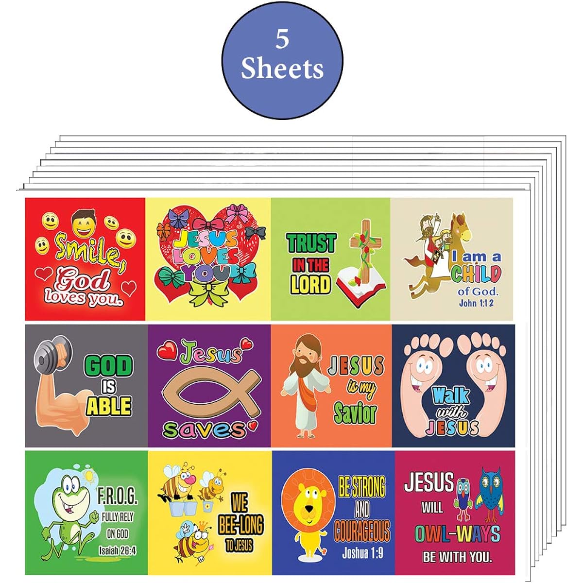 Christian God is Love Affirmation Sticker Series - 5 sheets