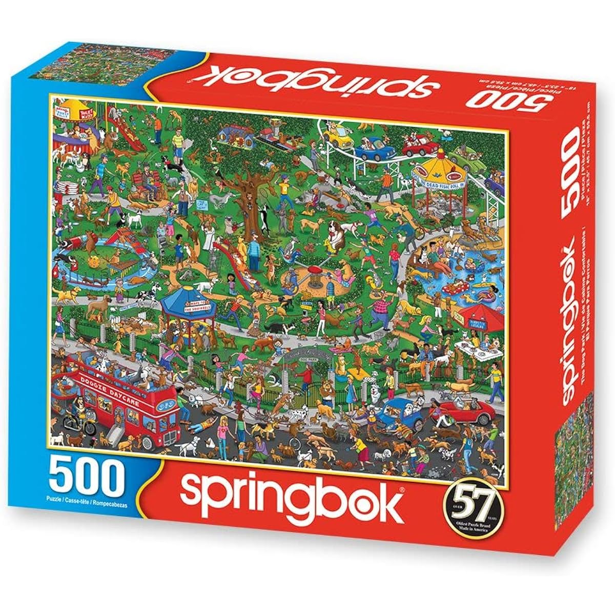 Springbok 500 Piece Jigsaw Puzzle Dog Park 500 Multi