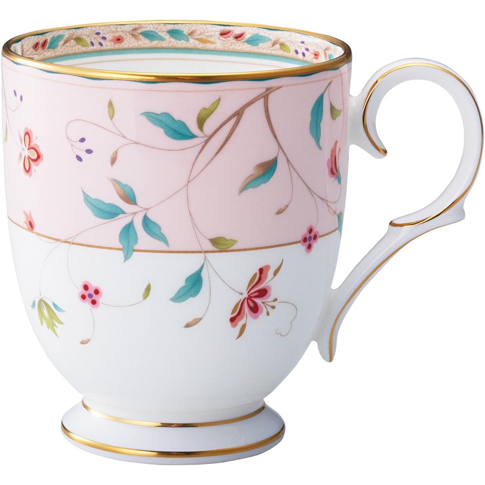 Noritake Mug & Plate (Color-changing Pair Set) Mug: 320cc Plate: 21cm Hanasara Mug: 2 pieces Plates: 2 pieces Pink/Blue Bone China M9712/4409-56
