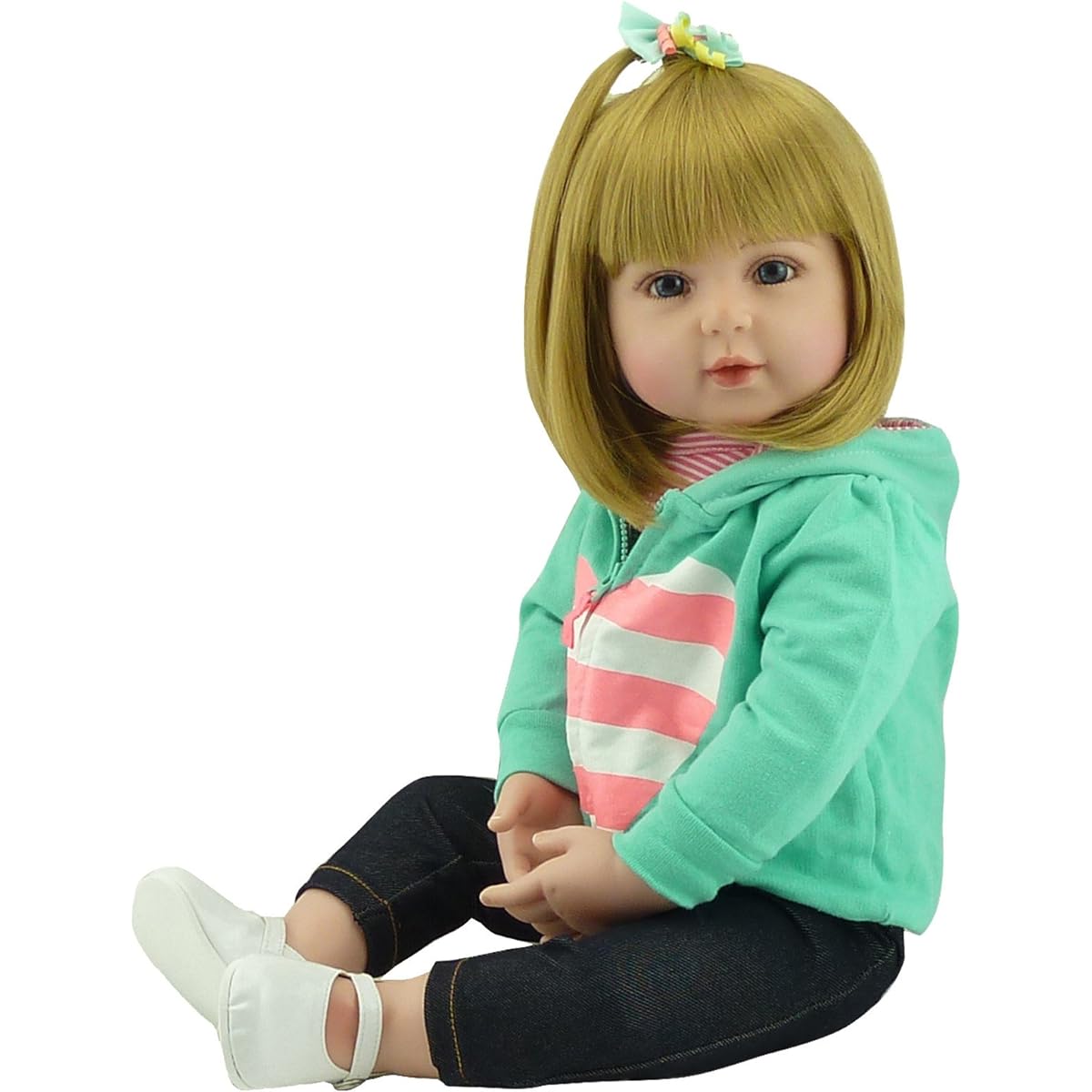 iCradle Real Life Reborn Baby Girl Doll, 22" 55cm Soft Silicone Realistic Looking Newborn Baby Doll Toddler Doll Ages 3+