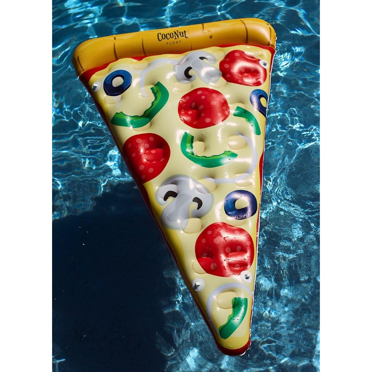 CocoNut Float Deluxe Pizza Slice Pool Float - Inflatable Raft - Durable and Long-Lasting Lounger Float and Water Toy - Fun Decorations for Party Events - Ages 8+