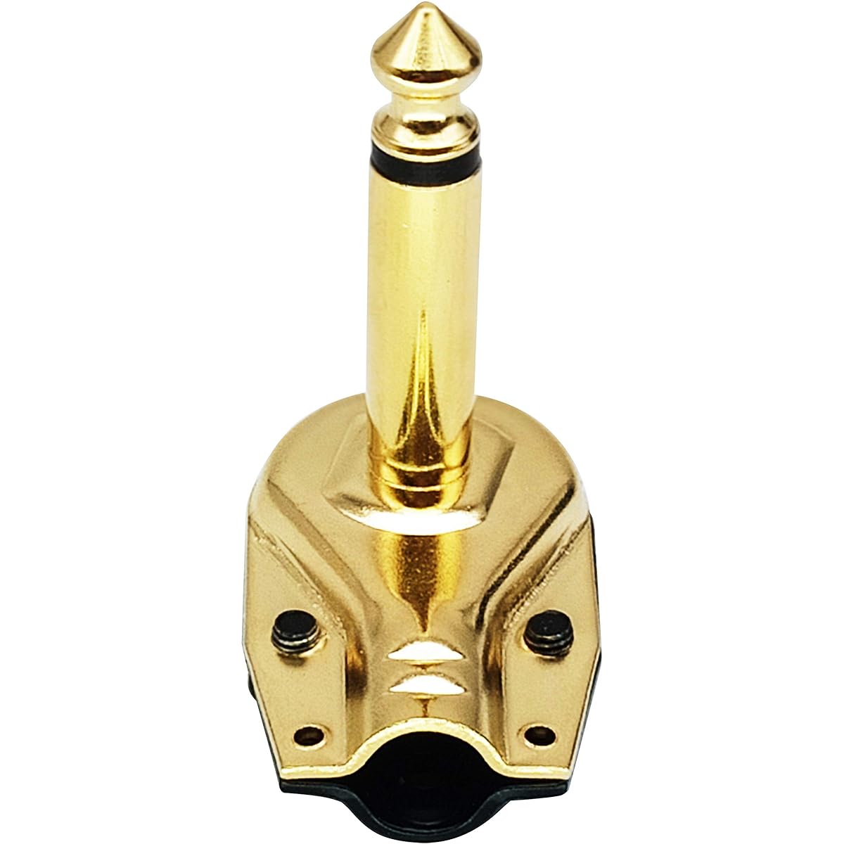 AAOTOKK 90 Degree 6.35mm Adapter Gold Plated Right Angle 6.35mm 1/4'' TS Mono Male Flat Pancake Style Plug Connector Speaker Patch Cable for Guitar (Pack of 4)