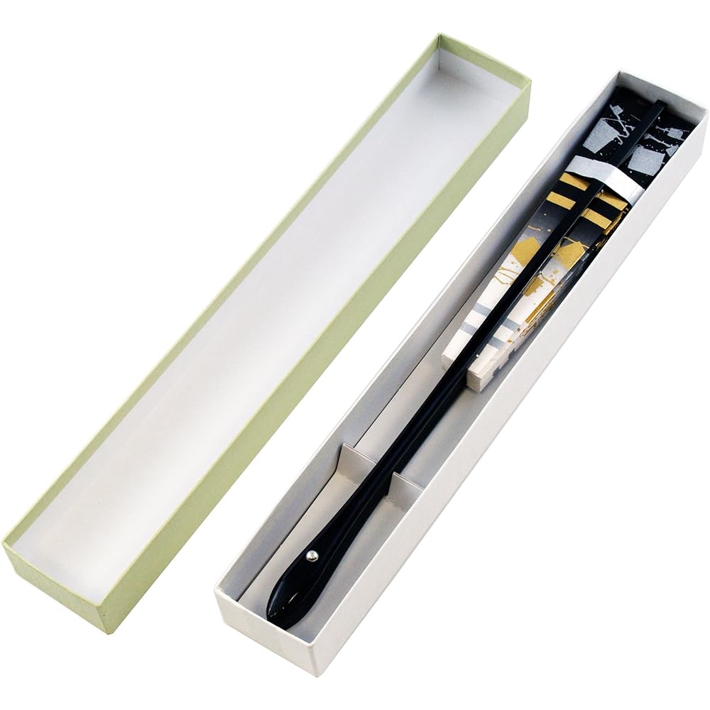 Osaka Choseido Mai Fan Nogi Foil Chirashi 29cm Made in Japan Kyoto Fan Original Set Paper Box with Smell Bag Japanese Dance Overseas Souvenir