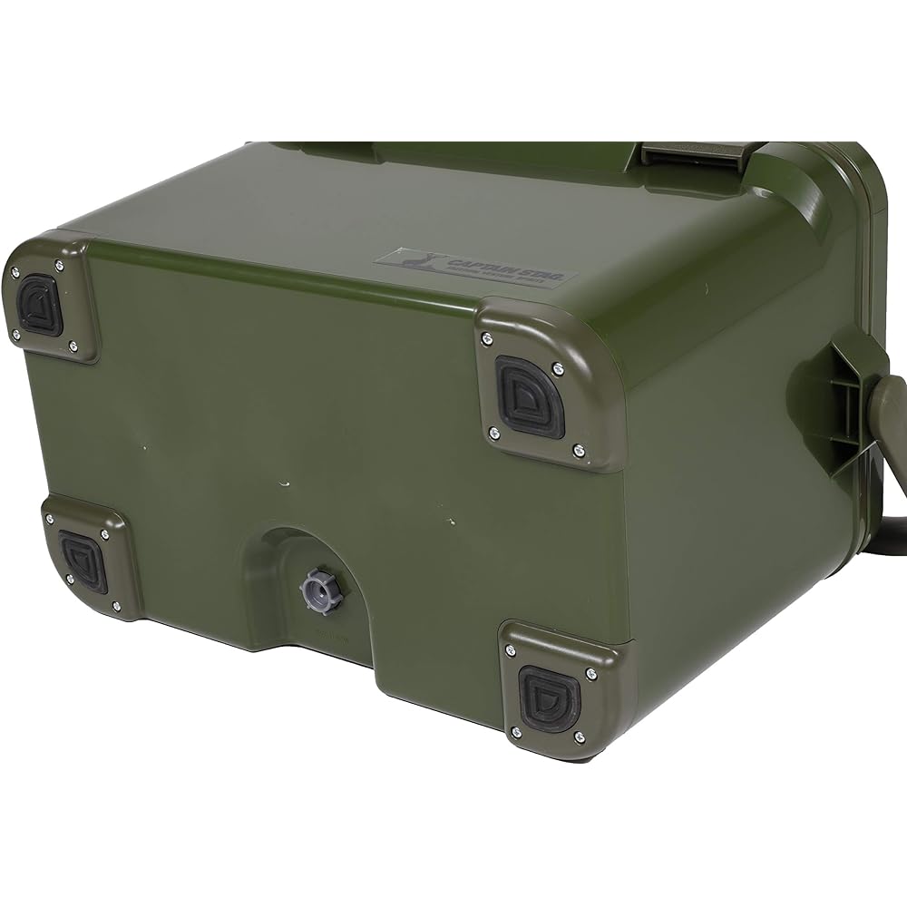 CAPTAIN STAG Cooler Box Jungle Cooler Capacity 20L Comes with drain plug and shoulder pad belt Made in Japan Olive UE-85
