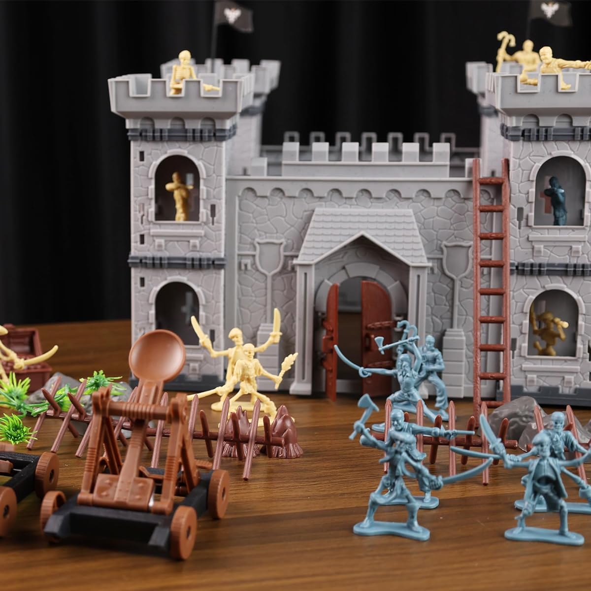AMOR PRESENT 310 Pieces Ancient Army Soldier Set Toy Medieval Knight Army Men Pirate Castle Model Assembling Boys Birthday Christmas Party Gift M