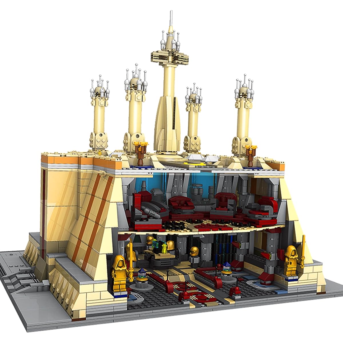 Addshiny Jedi Tempel Galactic Building Kit for Adults Imperial Star Destroyer City Collectible Imperial Palace (3745 Pieces)