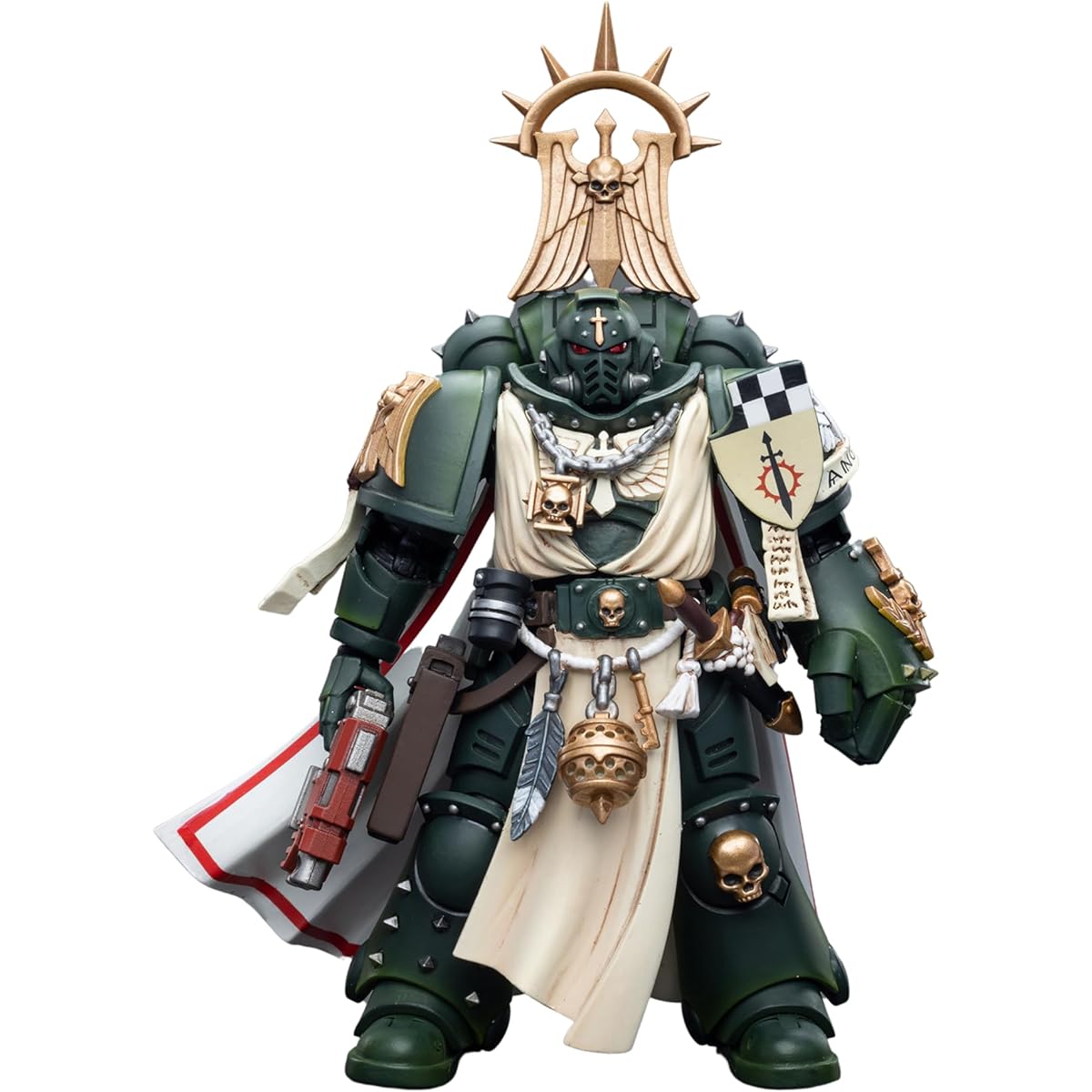 JOYTOY 1/18 Warhammer 40,000 4-inch Action Figure Dark Angels Master with Power Fist Phylos Collection Model, JT7691, Master with Power Fist