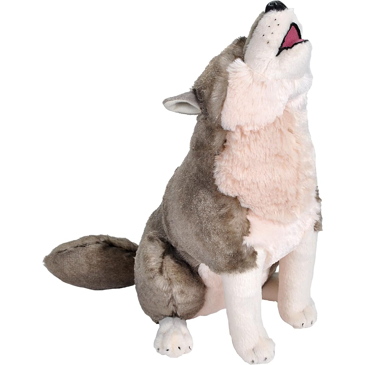 WILD REPUBLIC Howling Wolf Stuffed Animal Plush Toy for Kids Gift Small Boobs 26"
