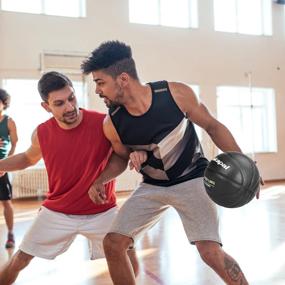 Dakapal Basketball No. 7 1.0KG/1.3KG/1.5KG PU Moisture Absorption Waterproof Indoor Outdoor Basketball (Black)