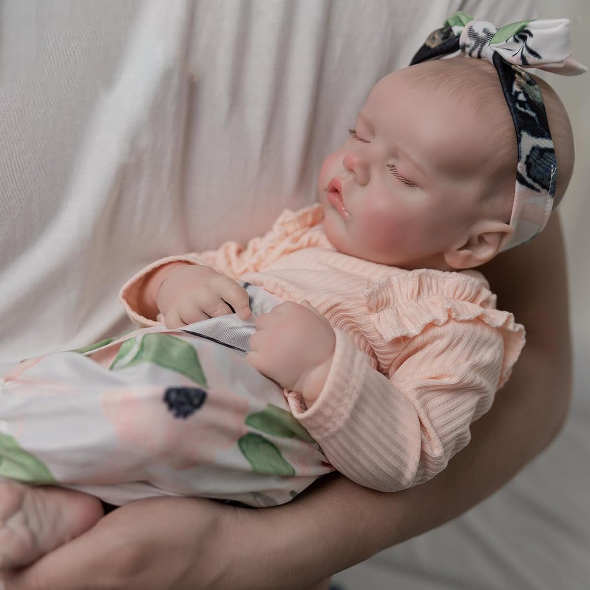 DayOffKids Reborn Baby Doll, 18 Inch Lifelike Newborn Baby Doll, Soft Cloth Body, Baby Doll, Real Newborn Baby Doll, Ages 3+ (Cloth Body)