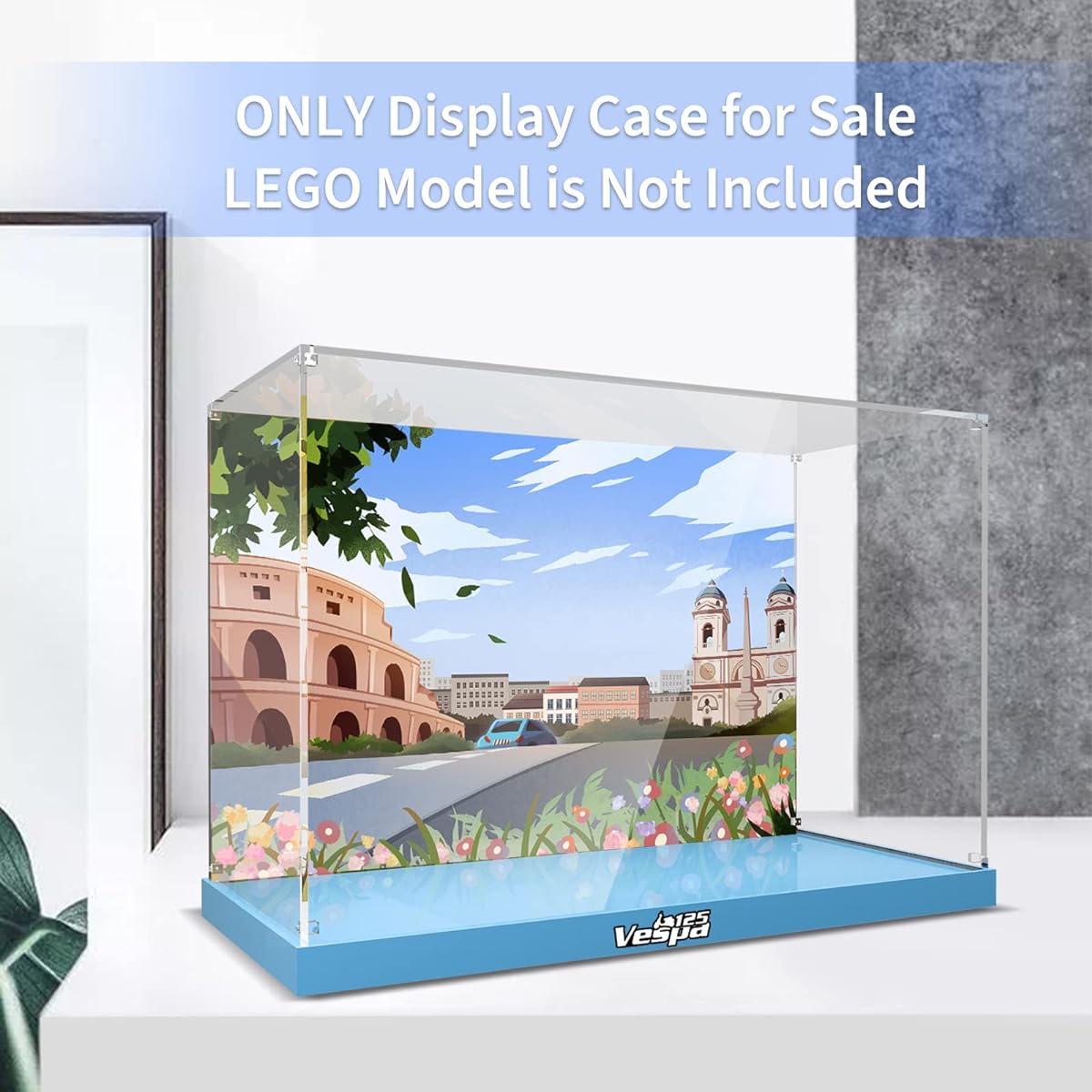 PIPART Acrylic Display Case for LEGO 10298 Vespa 125, Display Case Only, Lego Model Not Included