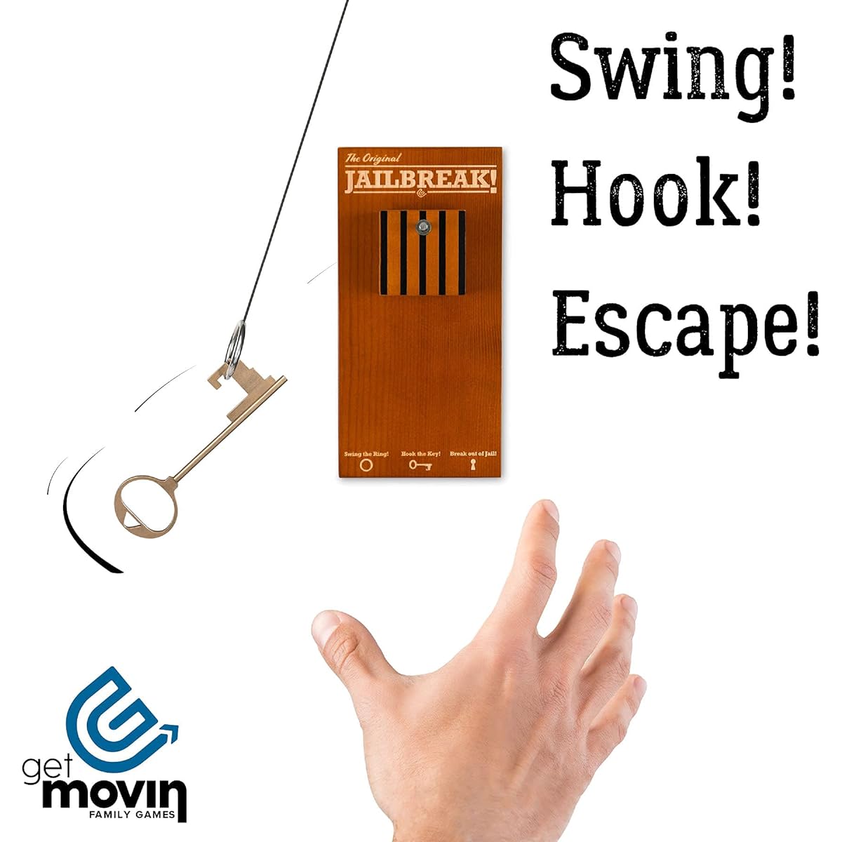 GETMOVIN SPORTS Jailbreak Swing and Hook Game Dark Stain