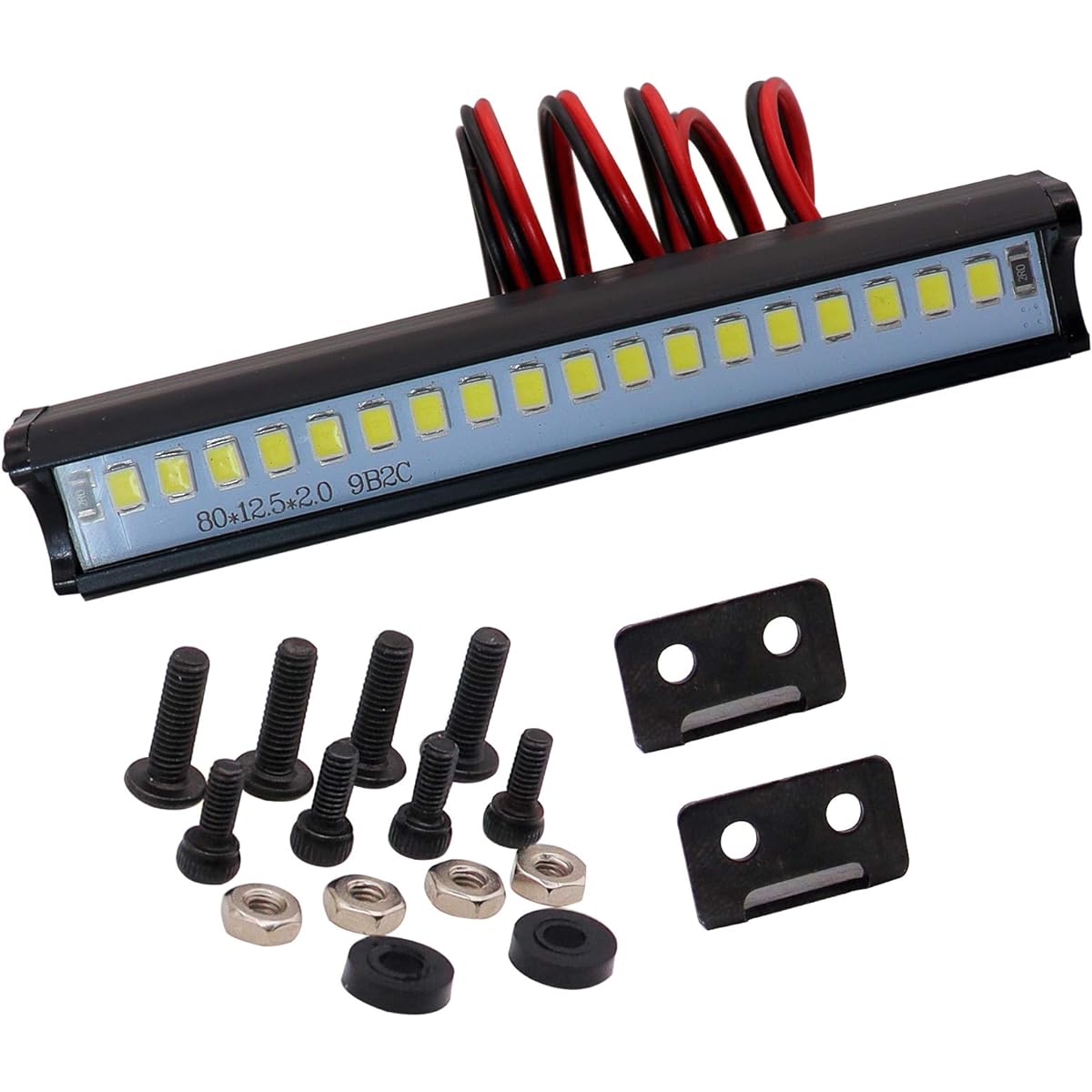 Treehobby 18 LED RC Light Bar Roof LED Lamp Kit Compatible with Traxxas TRX-4 Axial SCX10 Tamiya HPI Losi HSP RC Crawler Truck 83mm/3.27inch