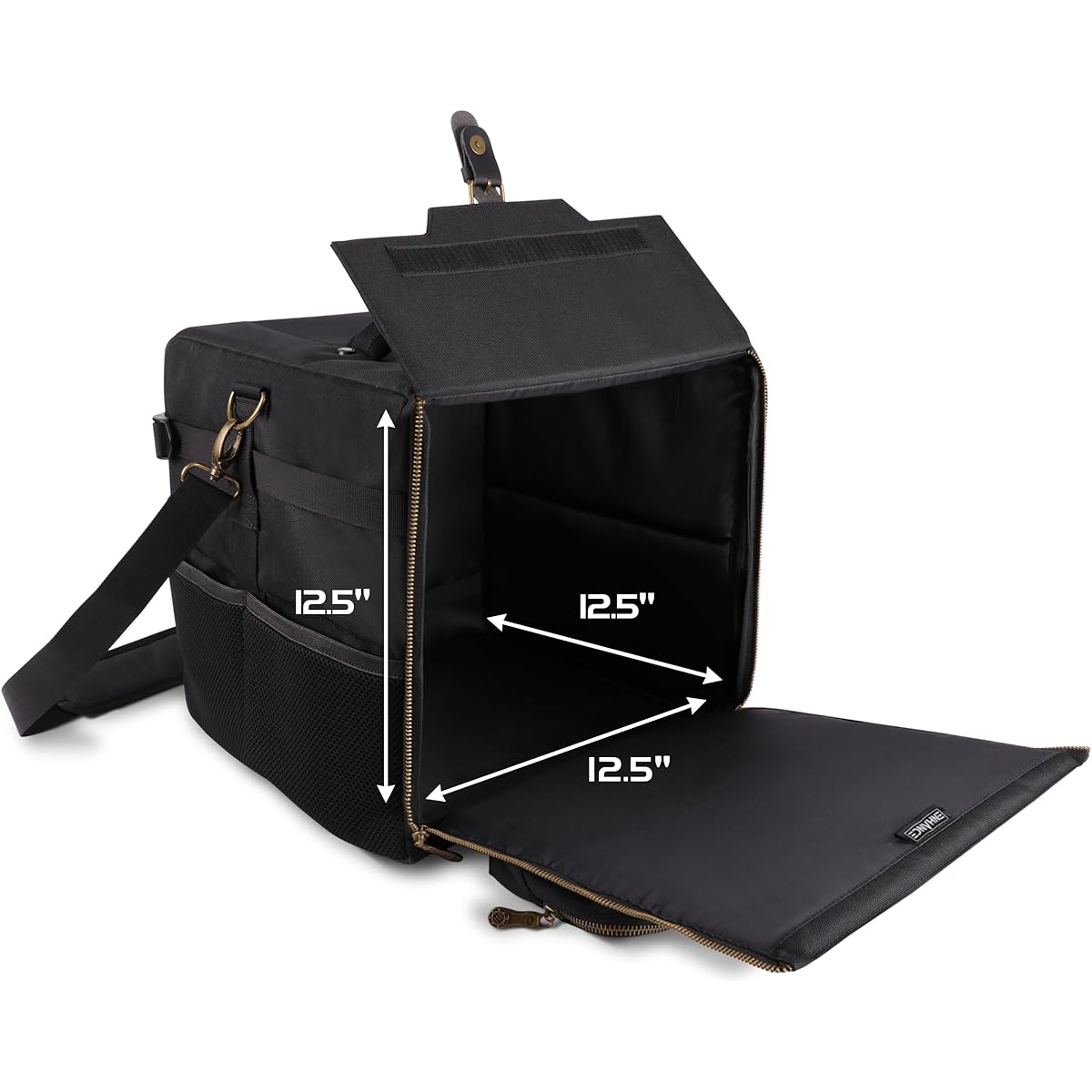 ENHANCE Board Game Shoulder Bag – Reinforced Board Game Storage with Padded Shoulder Strap and Accessory Pocket for Dice/Card Games and More – Board Game Carrier Tabletop Game Protection