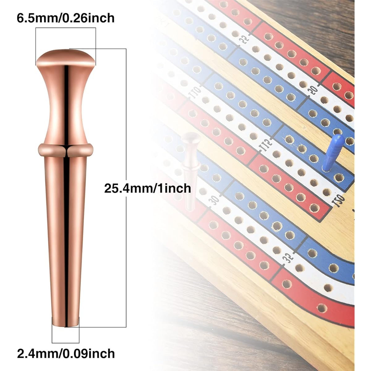 200 Pieces Metal Cribbage Board Pegs Tapered Design Cribbage Pegs 4 Colors Cribbage Pegs Fits 1/8 Hole Comes with Drawstring Storage Pouch for Cribbage Board Game