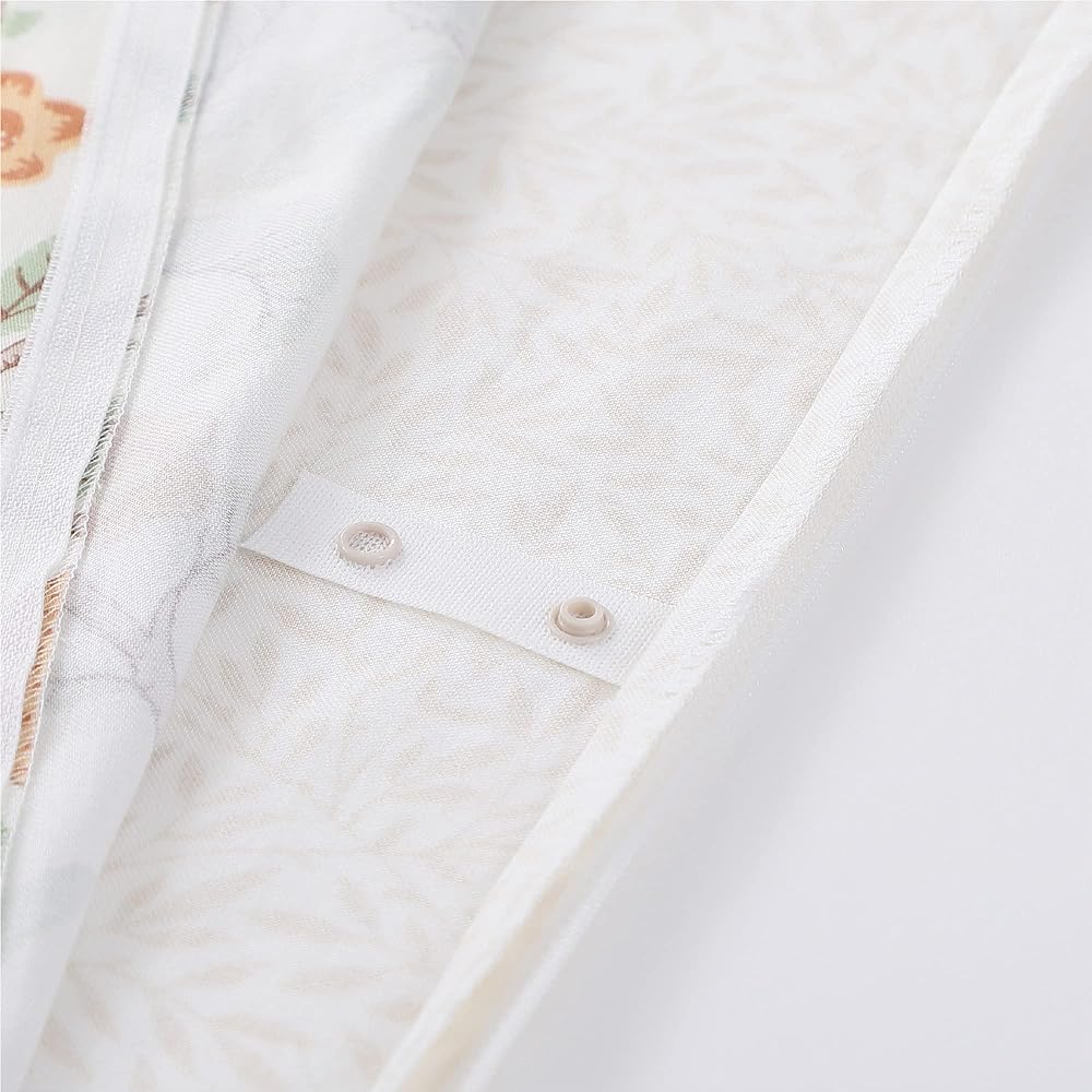 Nishikawa Duvet Cover Single 100% Cotton Morris Gallery Easy to put on and take off with quick snaps Reversible Washable Made in Japan Cream PI03900606