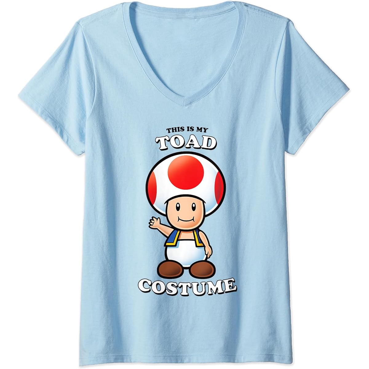 Super Mario This Is My Toad Costume V-Neck T-Shirt