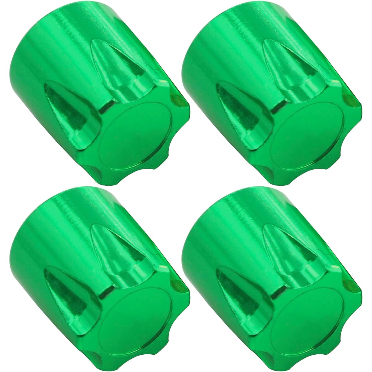 Share Goo 4pcs Aluminum RC M4 Wheel Nuts RC Car Dustproof Wheel Rim Center Cap Hub Compatible with Traxxas TRX4 Axial SCX10 90046 D90 Tamiya Redcat HPI 1/10 RC Crawler Car (Green)