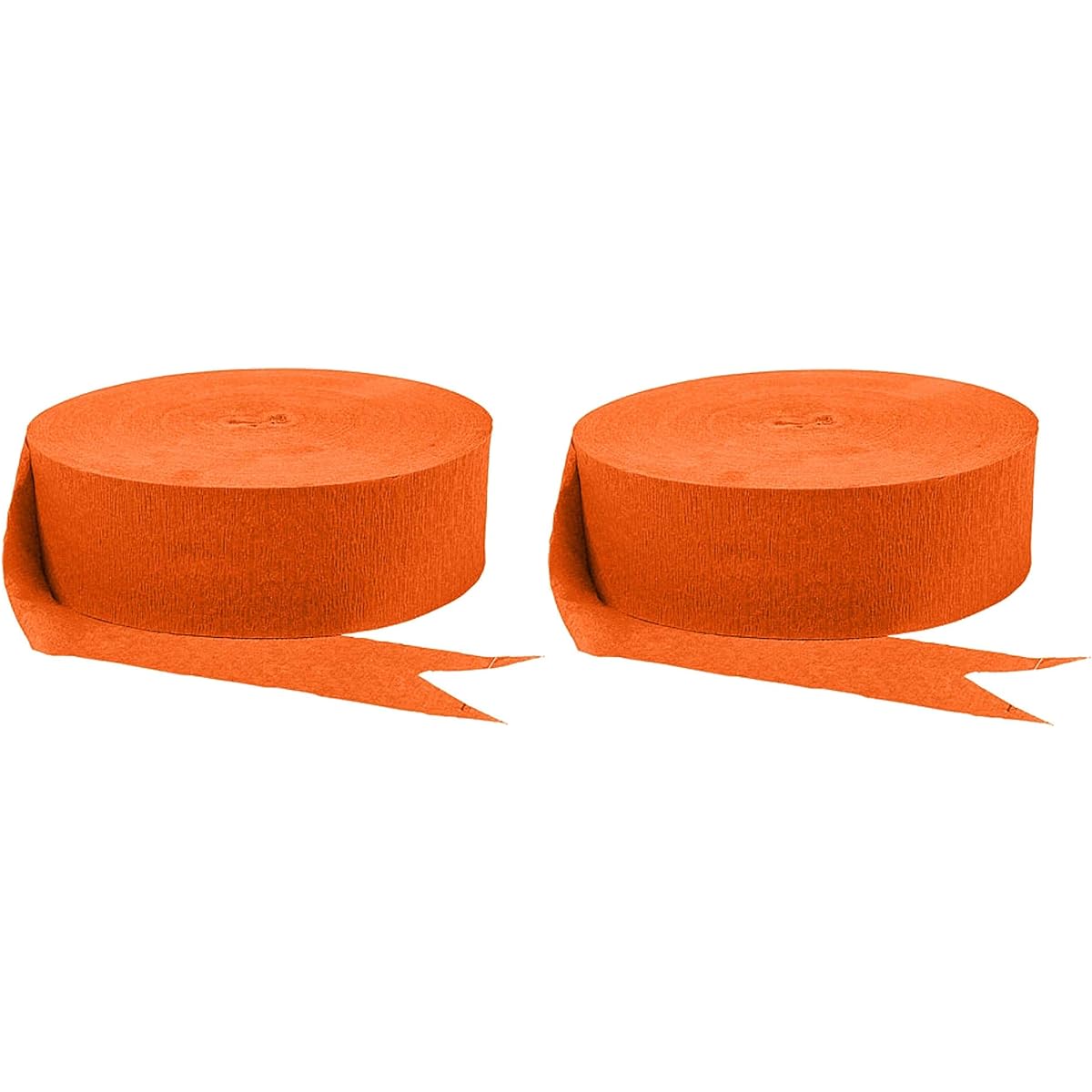 Crepe Streamer 2 Pack Bulk Bundle Saver (Orange Peel, 1000ft)