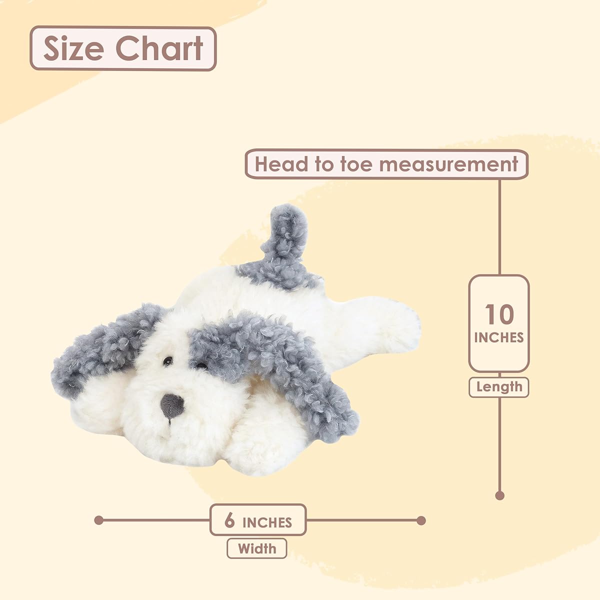 MON AMI Jojo Puppy Stuffed Animal 10 Inch Handmade Premium Stuffed Animal Soft Cute Toy Gift for Little Boys/Girls/Toddlers/Preschool Kids