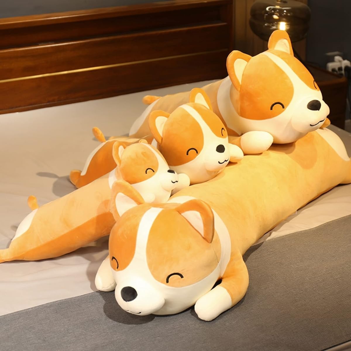 Dog hug pillow, Corgi stuffed animal, huggable toy, 60-120cm, big size, cute, long pipe, adorable, cute, fluffy, soft, highly elastic, nap pillow, soothing, celebration, gift, interior, sleepy, daughter, child