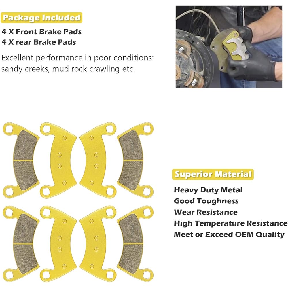 Front & Rear Brake Pad Polaris RZR