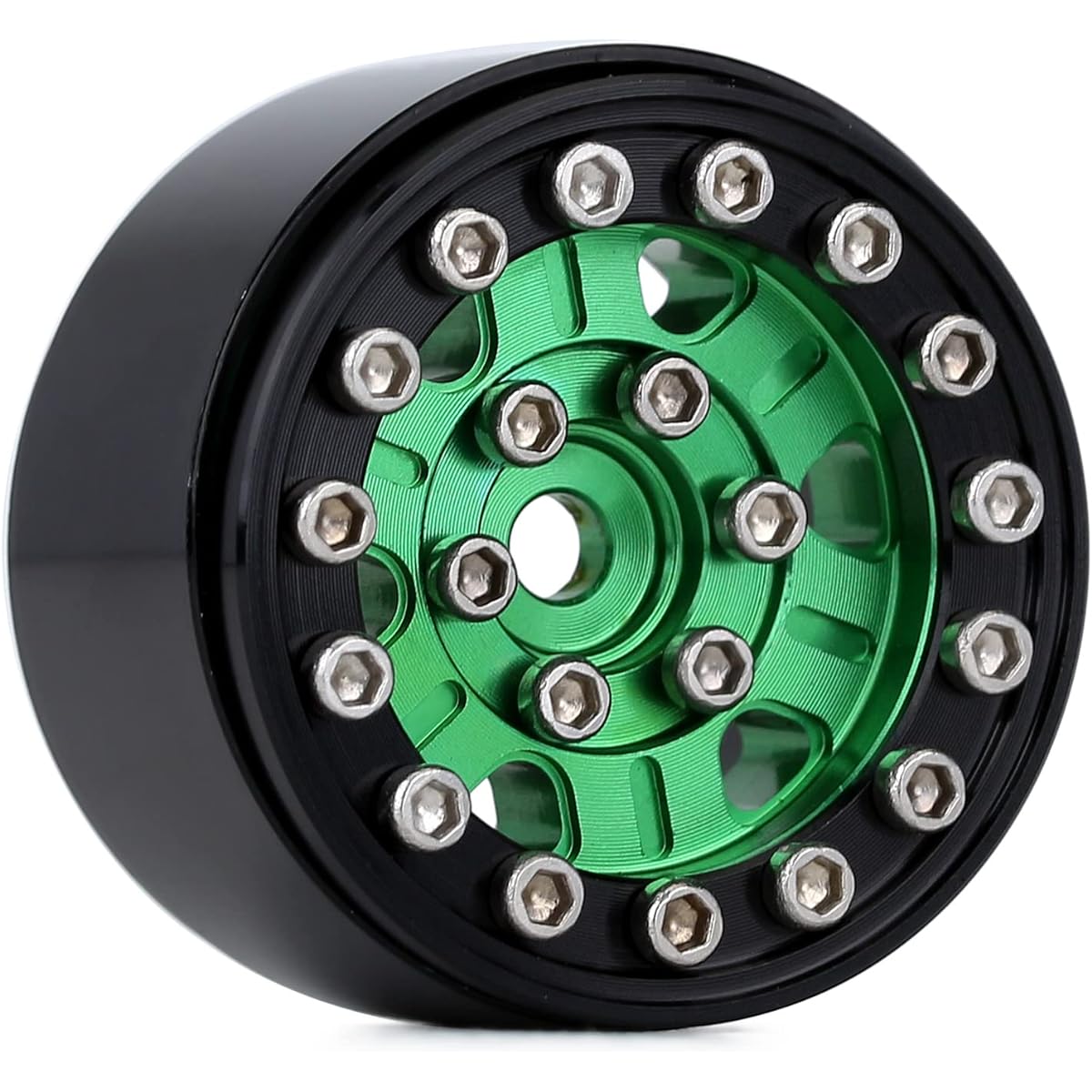 INJORA 1.0 Beadlock Wheel Hub Metal Micro Wheel Rim for 1/18 TRX4M 1/24 RC Crawler