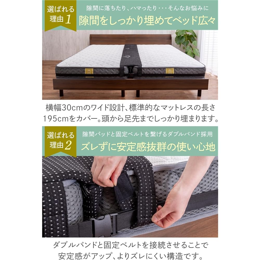 GOKUMIN Gap Pad Bed Gap Pad Gap Pad Mattress Gap Black