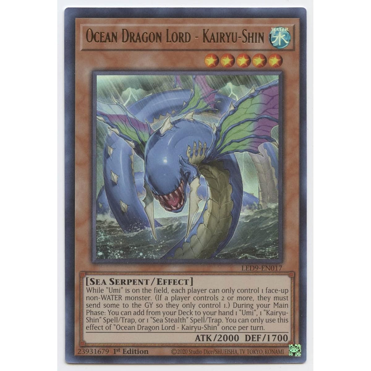 Ocean Dragon Lord Sea Dragon God LED9-EN017 Ultra Rare First Edition