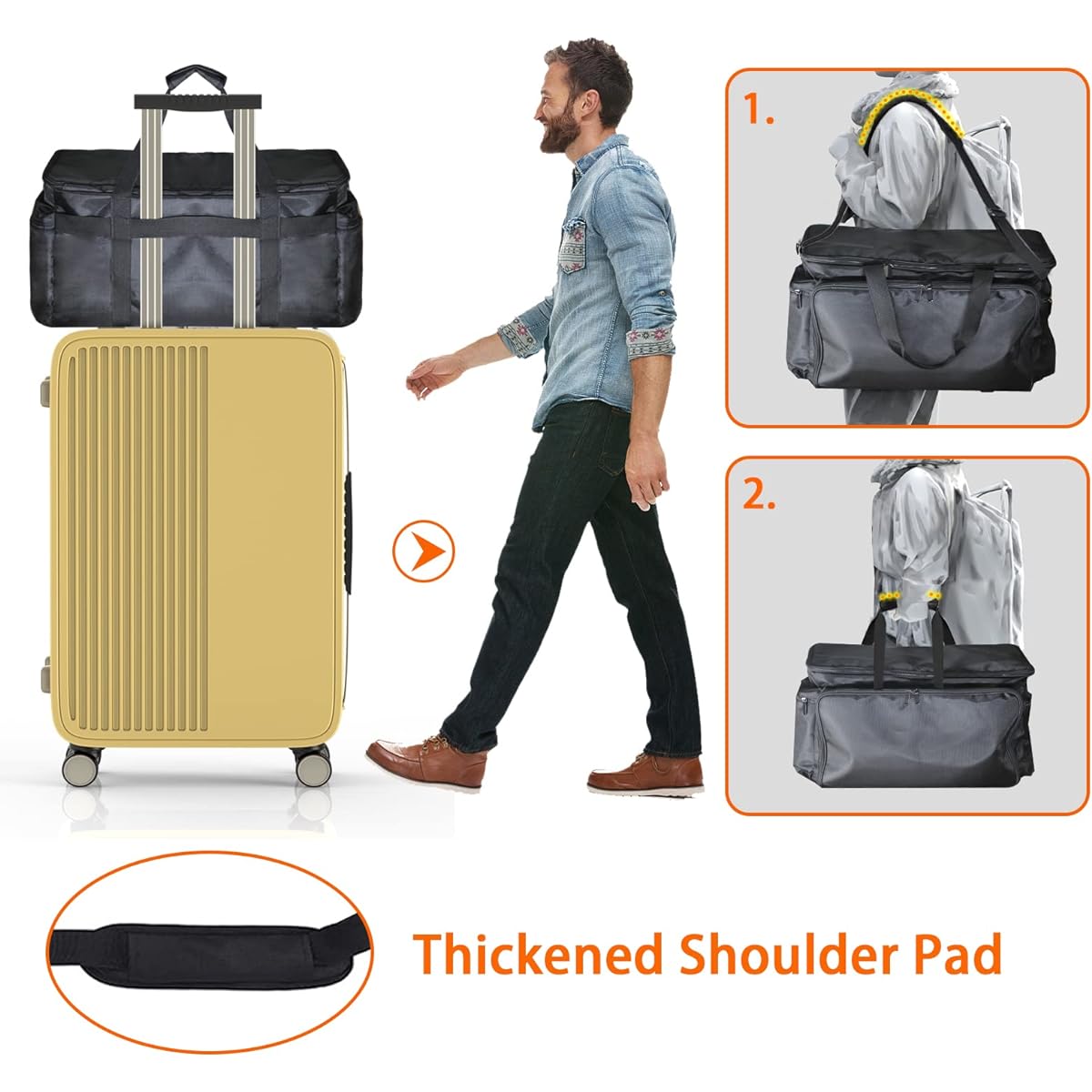 Large Height Gig Cable Bag with 9 Removable Dividers Heavy Duty 1680D Fabric DJ Equipment Case Musician Travel Gear Bag Waterproof Durable Soft Tear-Resistant Lining