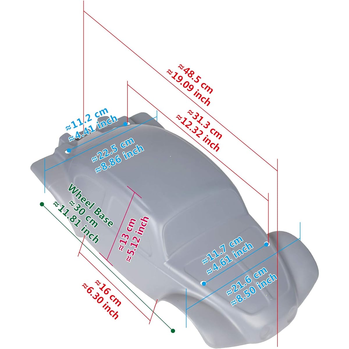 SummitLink Custom Body Police Style Compatible with 1/10 Scale RC Car or Truck (Truck Not Included) SSB-PB-01