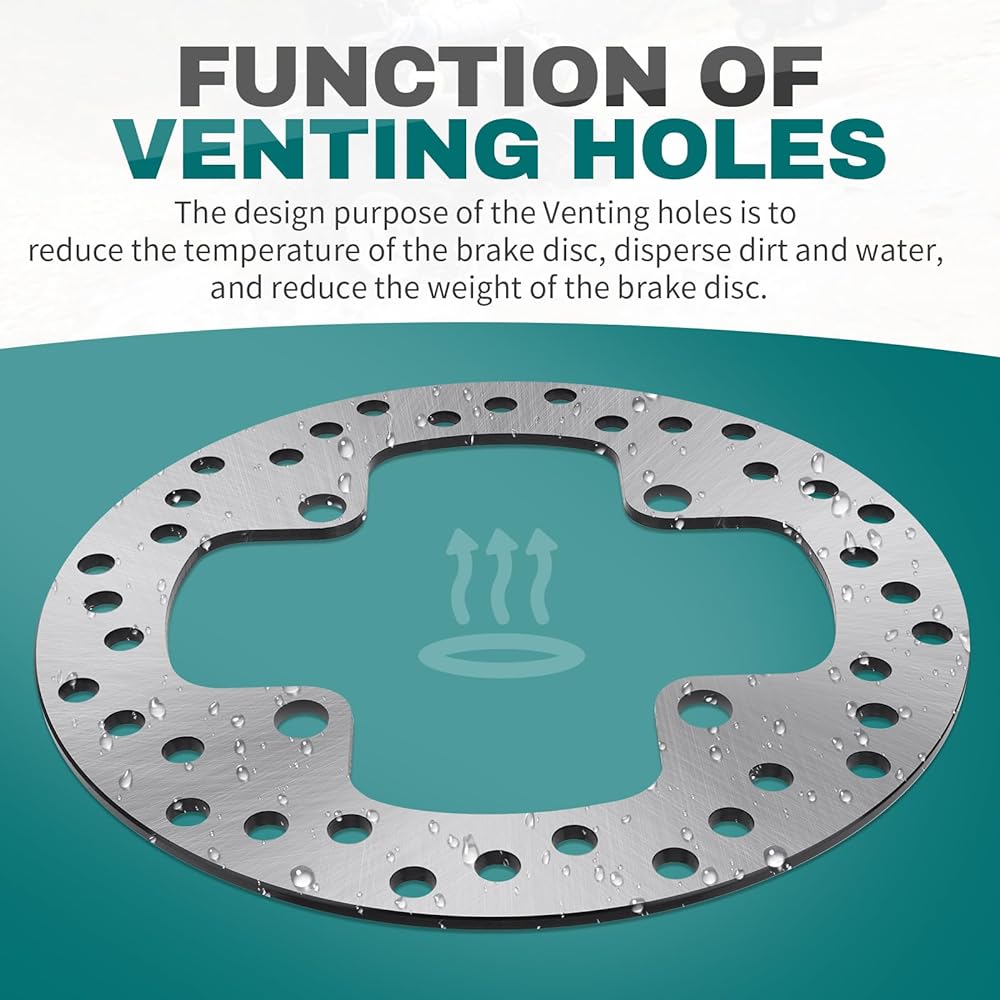 M MATI Rear Left and Right Brake Disc Rotor for Yamaha Grizzly 550 YFM550 2009-2014 Grizzly 700 YFM700 2007-2020 1HP-F582V-00-00