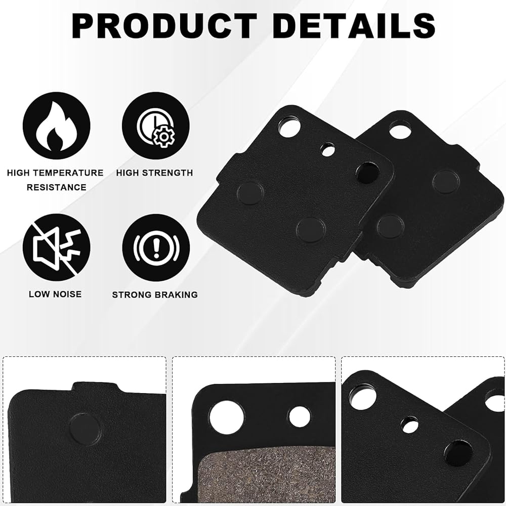 Warrior Brake Pads Front Rear for Yamaha YFM350 Warrior 1989-2004 YFM350FX Blaster 200 YFS200 2003-2006 YFM350X Wolverine 1995-2005 Banshee 350 YFZ350