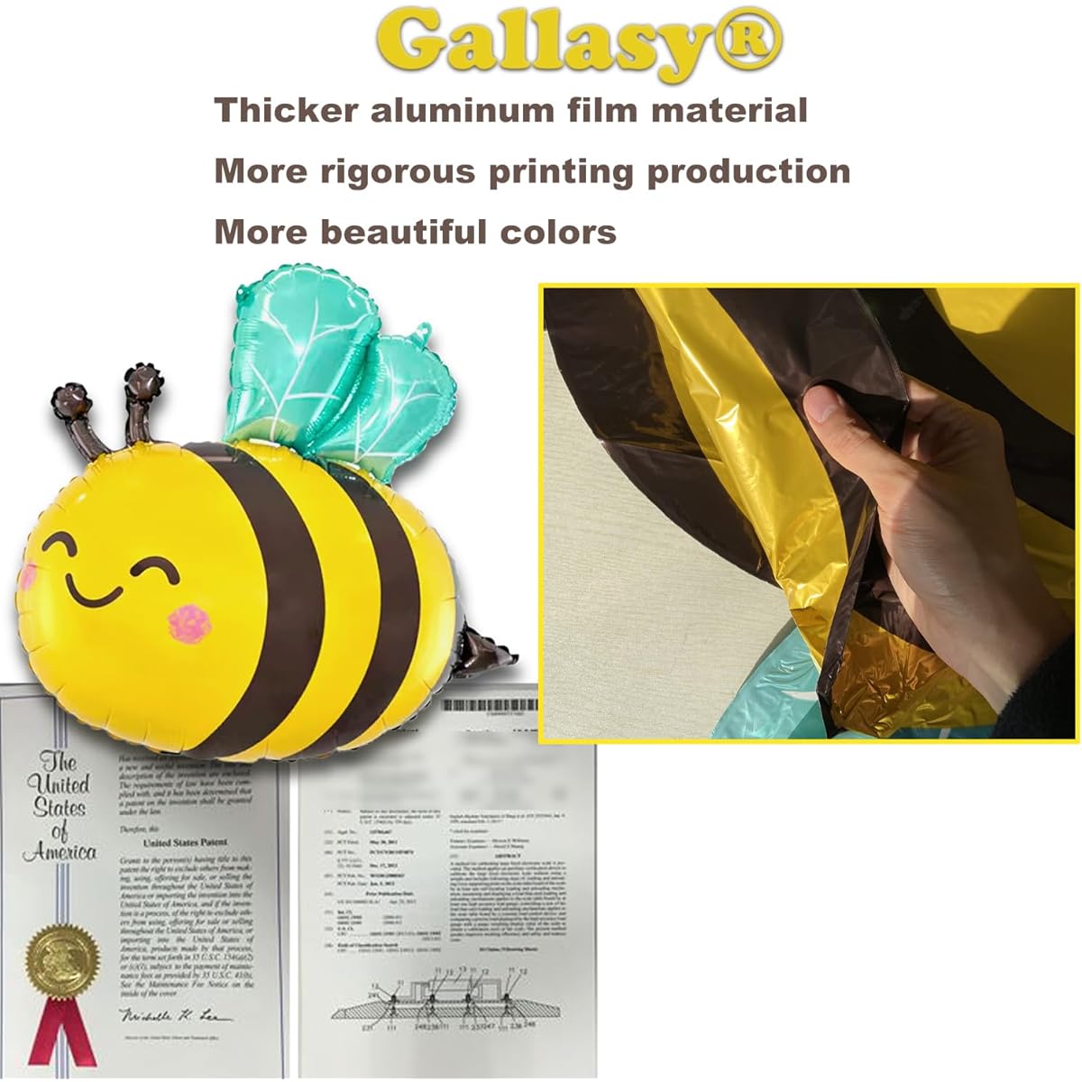 Gallasy Giant Bee Balloons (3pcs)