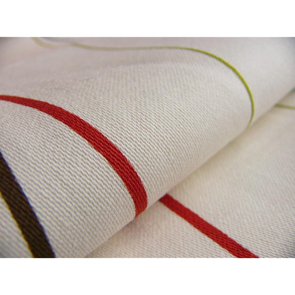 Quarter Report Curtains Width 150 x Length 200 Canal Red Set of 2 Made in Japan
