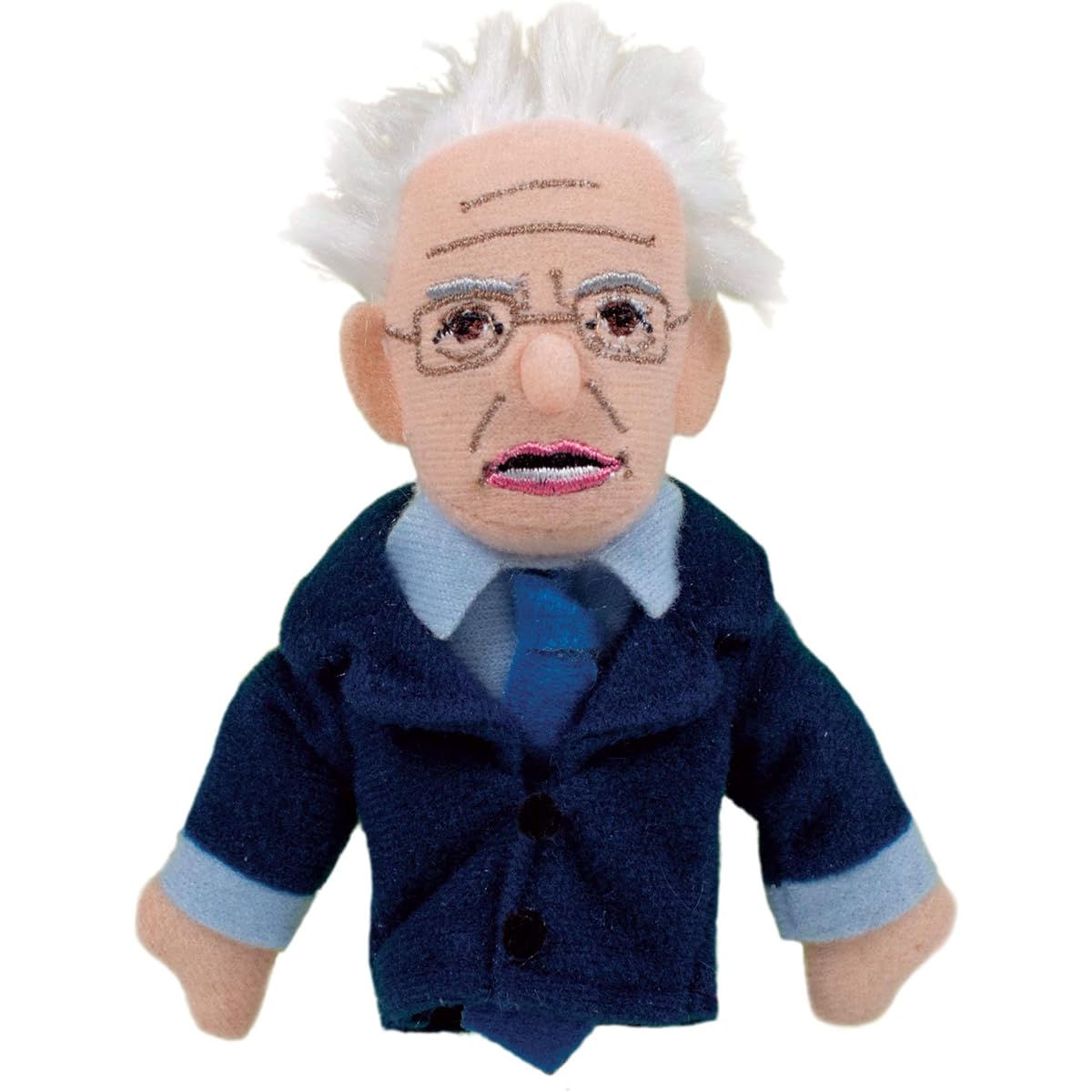 The Unemployed Philosophers Guild Bernie Sanders Plush Finger Puppet Fridge Magnet - Toy for Kids and Adults
