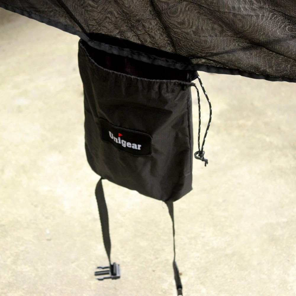 Unigear Mosquito Net for Hammocks High Density Effective Breathable Mosquito Repellent Net Bug Net Outdoor Camping Equipment Park Nap Mesh Tent Large Size (Black)