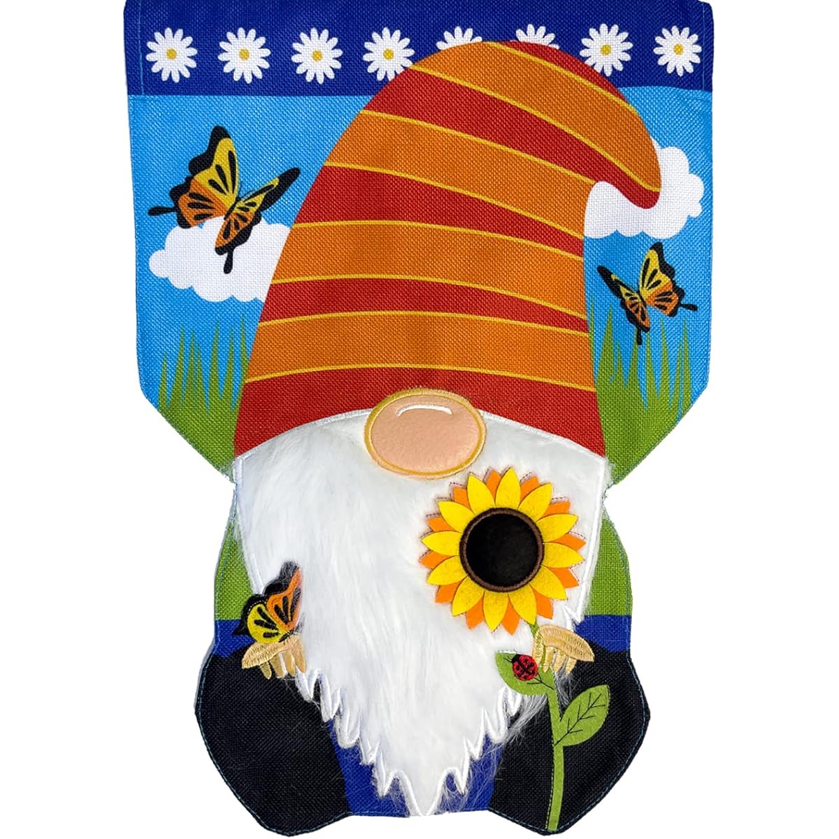 Briarwood Lane Home Sweet Home Gnome Spring Burlap House Flag 28" x 40"