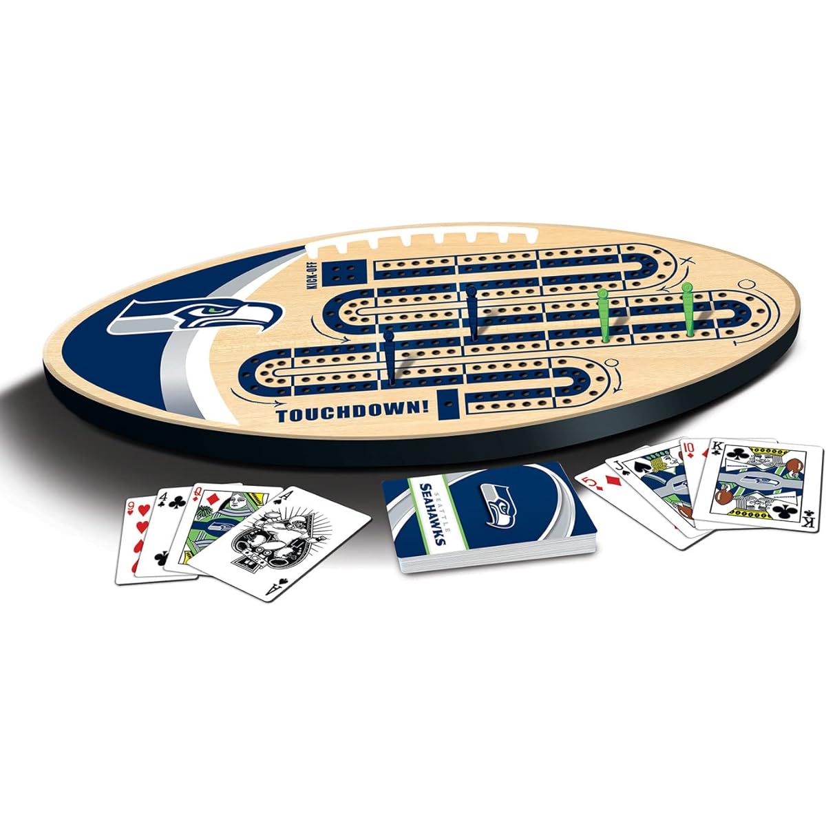 MasterPieces NFL Seattle Seahawks Cribbage Game Set for ages 8 and up
