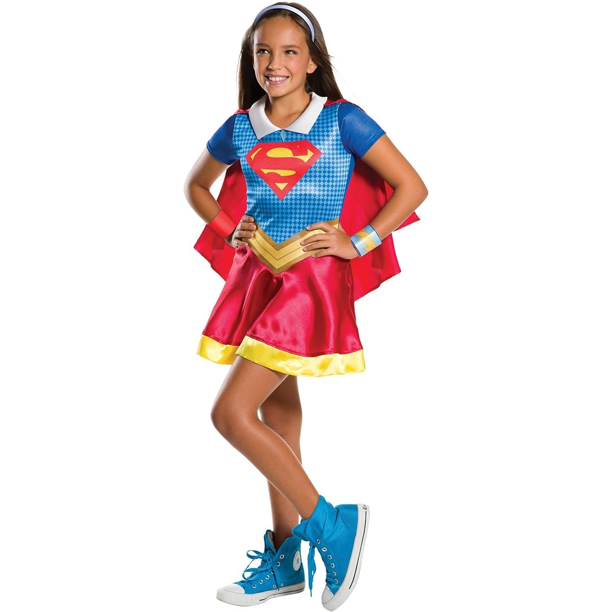 Supergirl Kids Costume for Girls, Suitable for heights 120cm-140cm