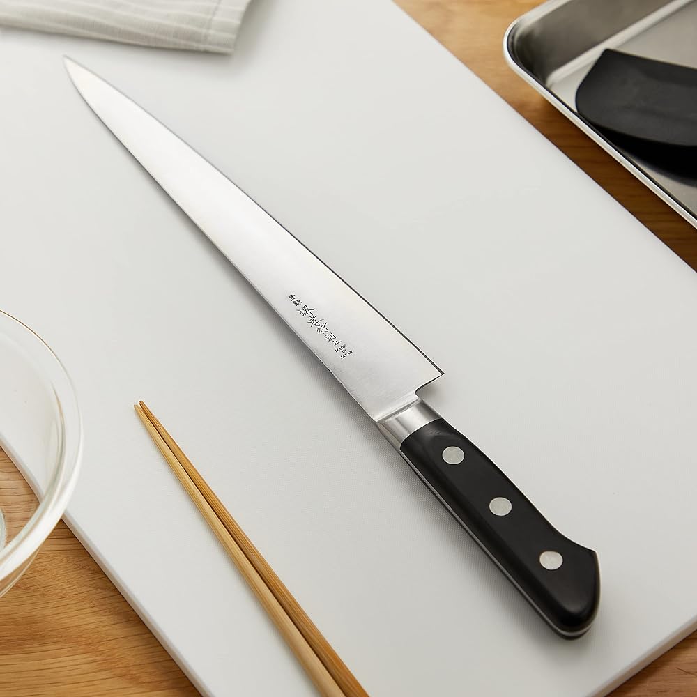 Aoki Knife Seisakusho Takayuki Sakai (Japanese steel, with collar) Sujihiki 24cm 15023